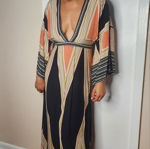 Lulus Geometric Print Maxi Dress